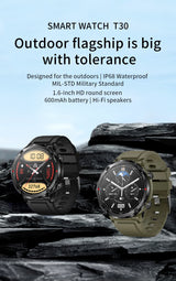 T30 Smart Watch AMOLED Display Outdoor Bluetooth Watchs  BushLine