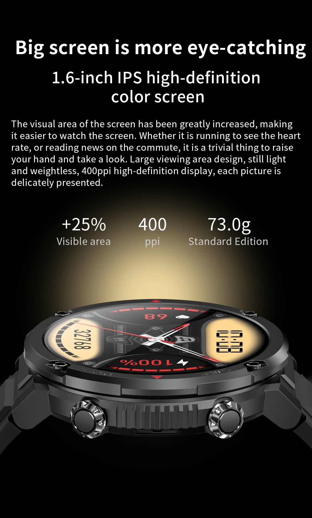 T30 Smart Watch AMOLED Display Outdoor Bluetooth Watchs  BushLine