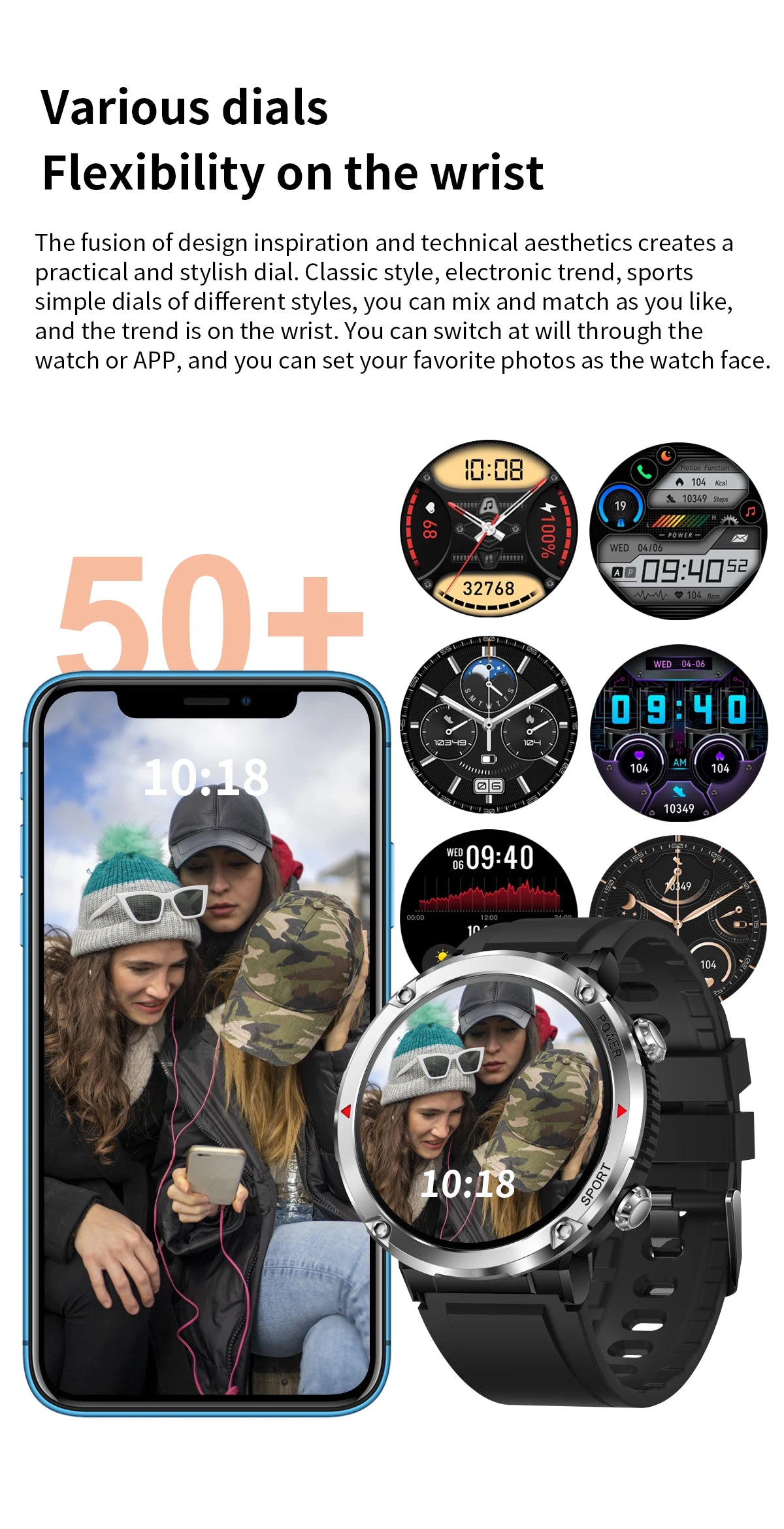 T30 Smart Watch AMOLED Display Outdoor Bluetooth Watchs  BushLine