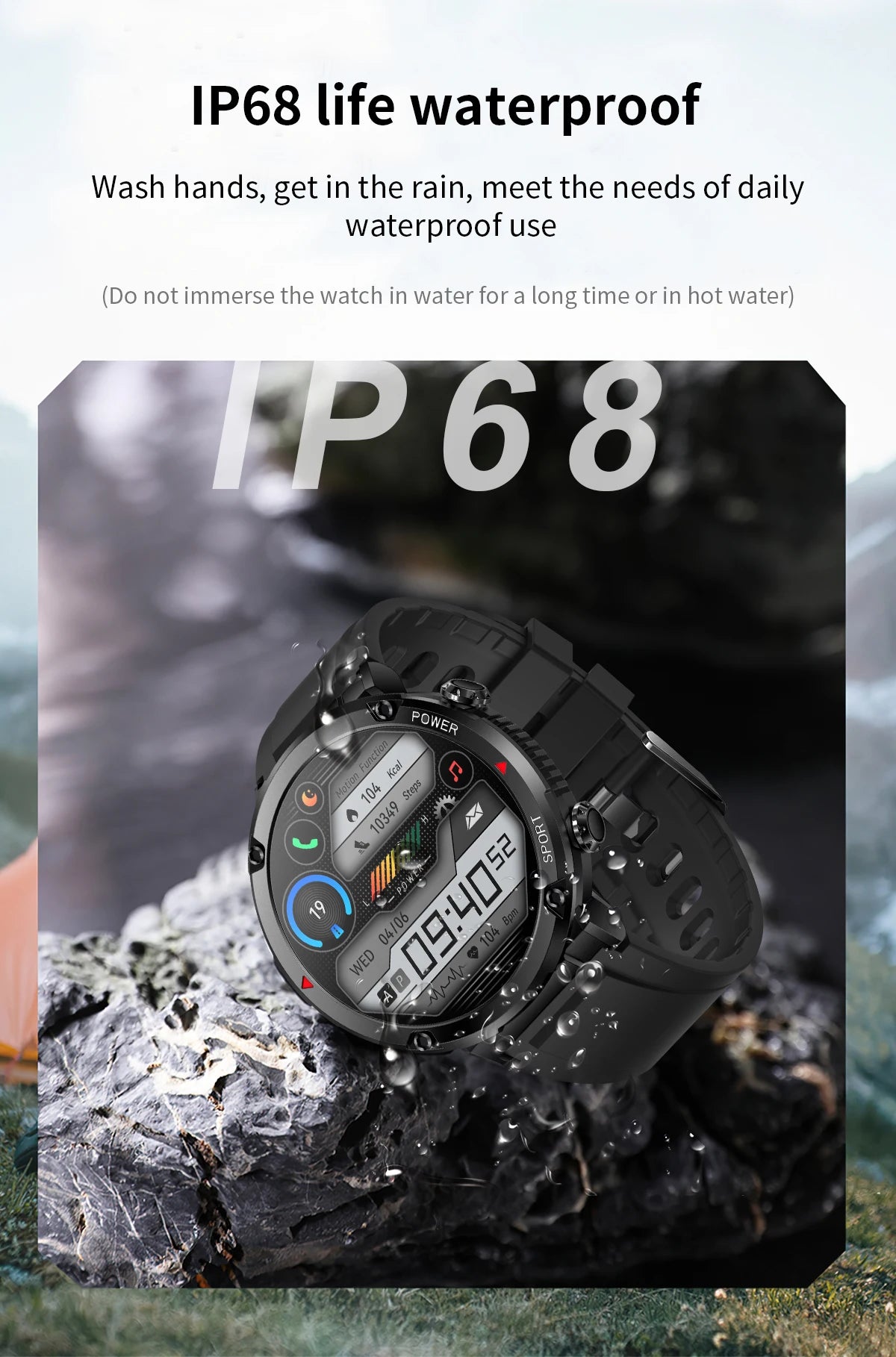 T30 Smart Watch AMOLED Display Outdoor Bluetooth Watchs  BushLine