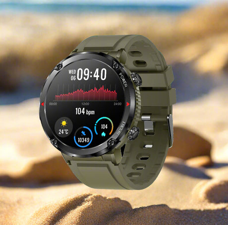 T30 Smart Watch AMOLED Display Outdoor Bluetooth Watchs BushLine green