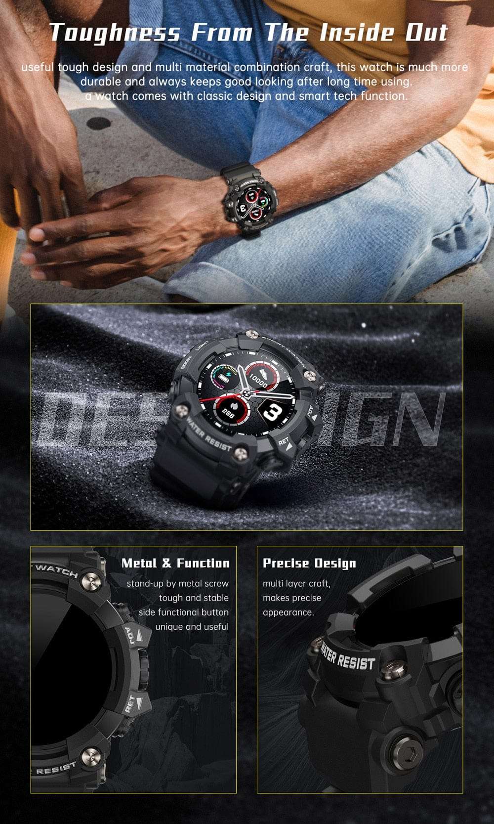 T6 Smart Watch Waterproof iOS Android Watchs  BushLine