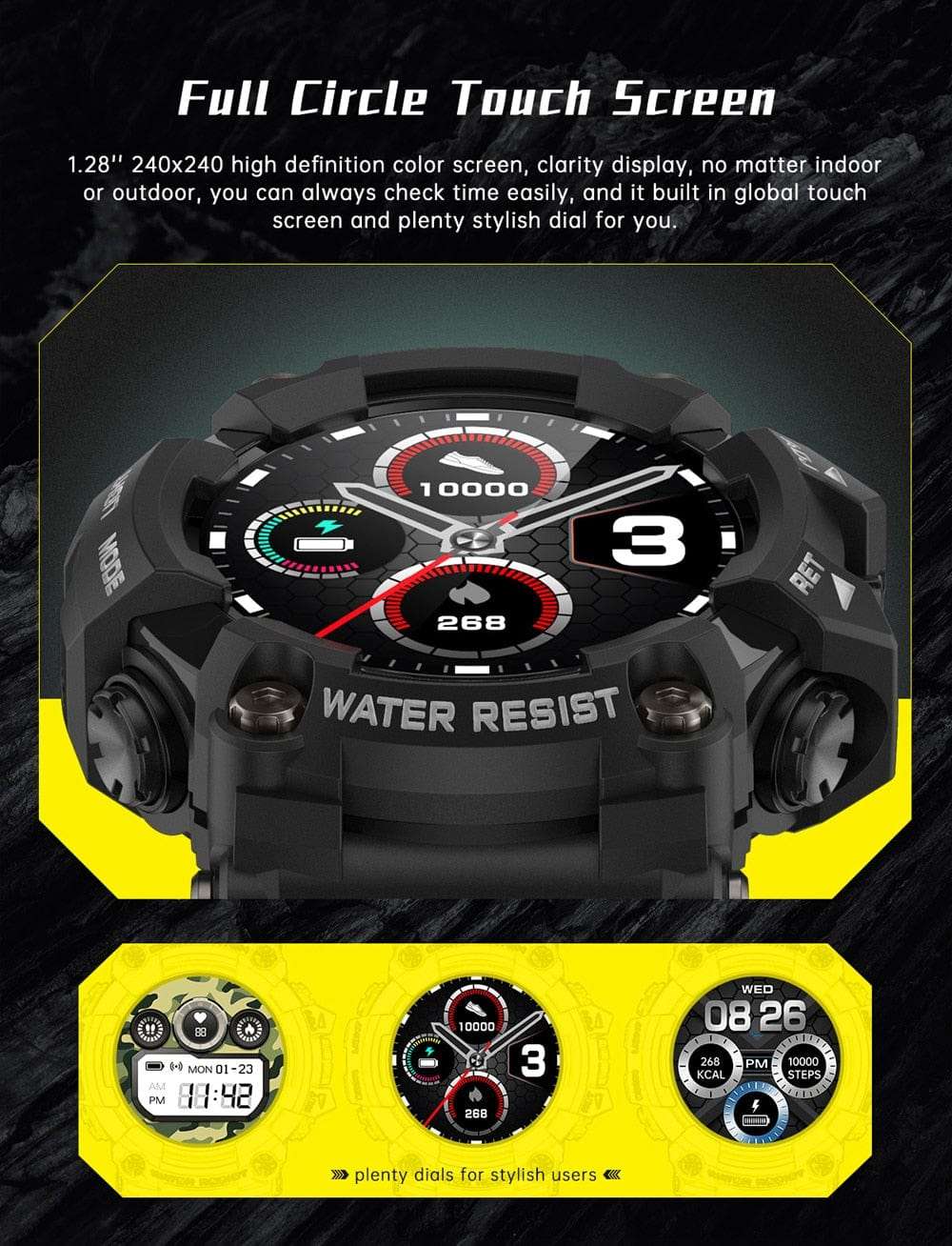 T6 Smart Watch Waterproof iOS Android Watchs  BushLine