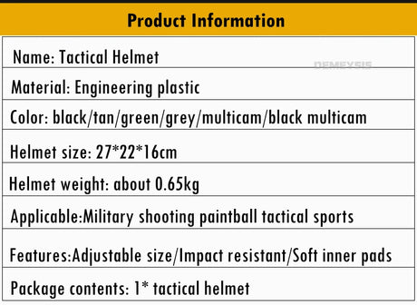 Tactical Active Sports Safety Helmet Helmets & Packs  