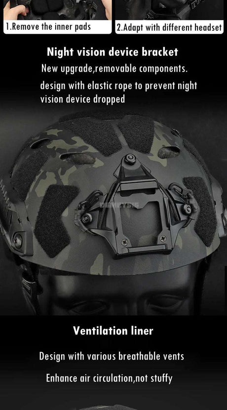 Tactical Active Sports Safety Helmet Helmets & Packs  