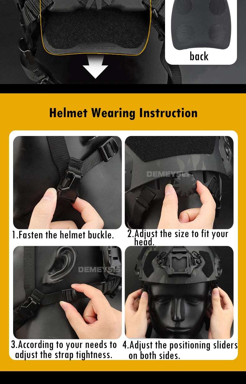 Tactical Active Sports Safety Helmet Helmets & Packs  BushLine