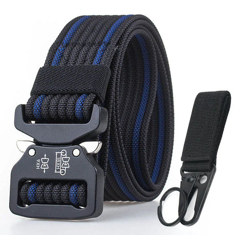 Tactical Belt Strong 1200D Real Nylon Quick Release tacticle clothing BushLine Black blue set 125cm