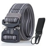Tactical Belt Strong 1200D Real Nylon Quick Release tacticle clothing BushLine Dark gray set 125cm