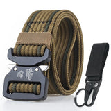 Tactical Belt Strong 1200D Real Nylon Quick Release tacticle clothing BushLine Wolf brown set 125cm