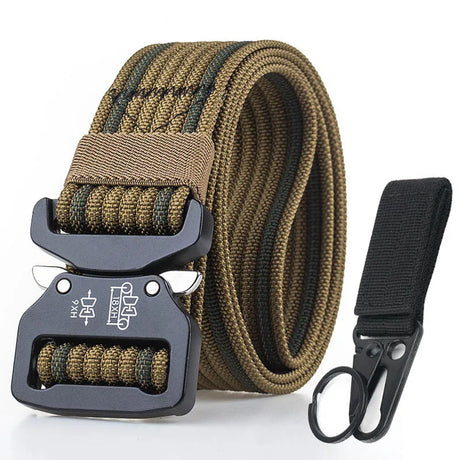 Tactical Belt Strong 1200D Real Nylon Quick Release tacticle clothing BushLine Wolf brown set 125cm