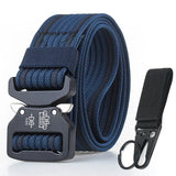 Tactical Belt Strong 1200D Real Nylon Quick Release tacticle clothing BushLine Blue set 125cm