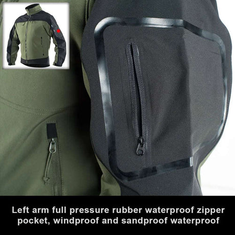 Tactical Fleece Jacket Waterproof Softshell Windbreaker Jackets  