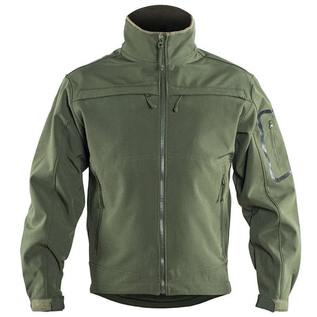 Tactical Fleece Jacket Waterproof Softshell Windbreaker Jackets BushLine Green XXL(90-100KG)