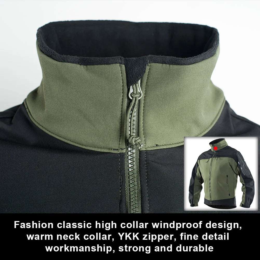 Tactical Fleece Jacket Waterproof Softshell Windbreaker Jackets  BushLine