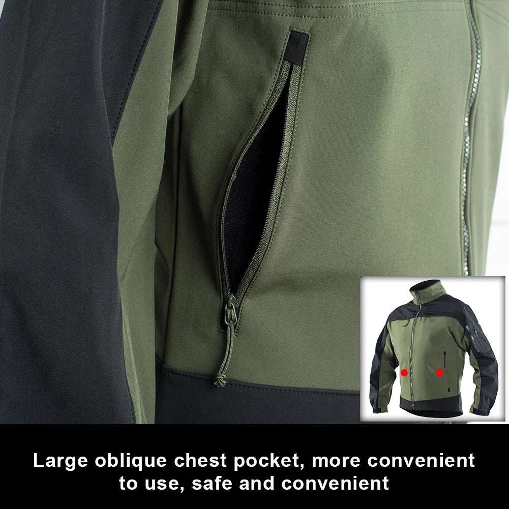 Tactical Fleece Jacket Waterproof Softshell Windbreaker Jackets  BushLine