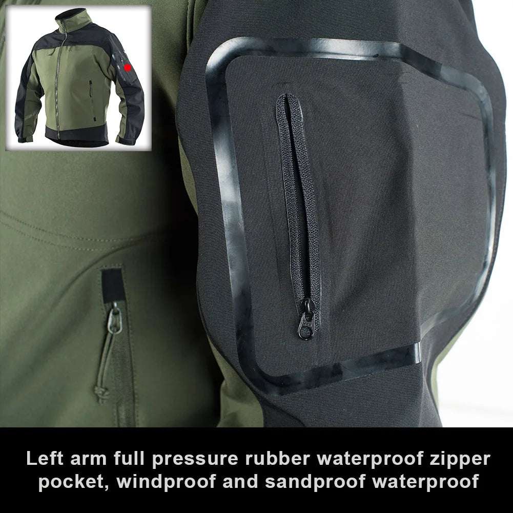 Tactical Fleece Jacket Waterproof Softshell Windbreaker Jackets  BushLine