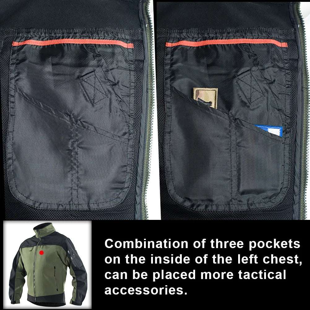 Tactical Fleece Jacket Waterproof Softshell Windbreaker Jackets  BushLine