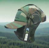 Tactical Foldable Mesh Mask with Cap tactical caps BushLine Wood