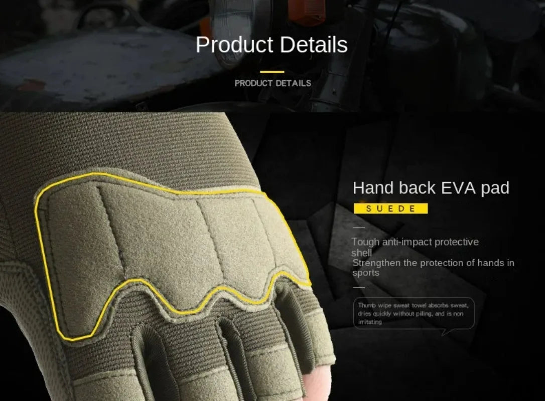Tactical Gloves Half Finger Outdoor Mountaineering Cycling Wear-resistant Breathable gloves  