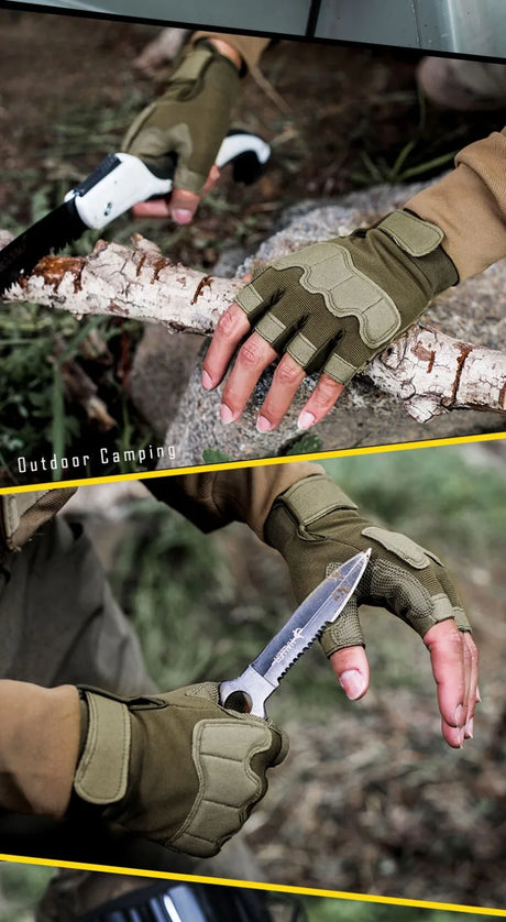Tactical Gloves Half Finger Outdoor Mountaineering Cycling Wear-resistant Breathable gloves  