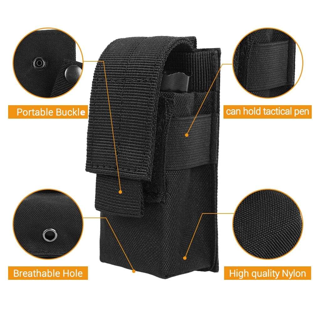 Tactical Pouch Torch Knife Holster Molle Accessories  BushLine