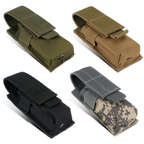 Tactical Pouch Torch Knife Holster Molle Accessories BushLine Green