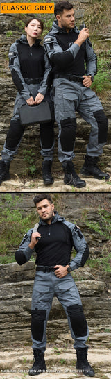 Tactical Uniform Pants and Shirt with Pads Outdoor Clothing  