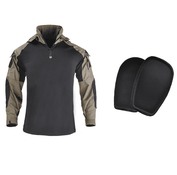 Tactical Uniform Pants and Shirt with Pads Outdoor Clothing  