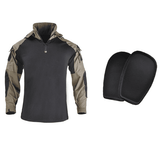 Tactical Uniform Pants and Shirt with Pads Outdoor Clothing  