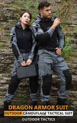 Tactical Uniform Pants and Shirt with Pads Outdoor Clothing  