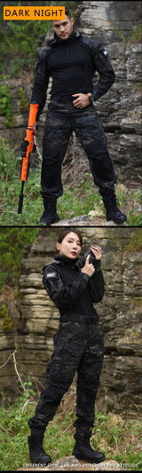 Tactical Uniform Pants and Shirt with Pads Outdoor Clothing  BushLine