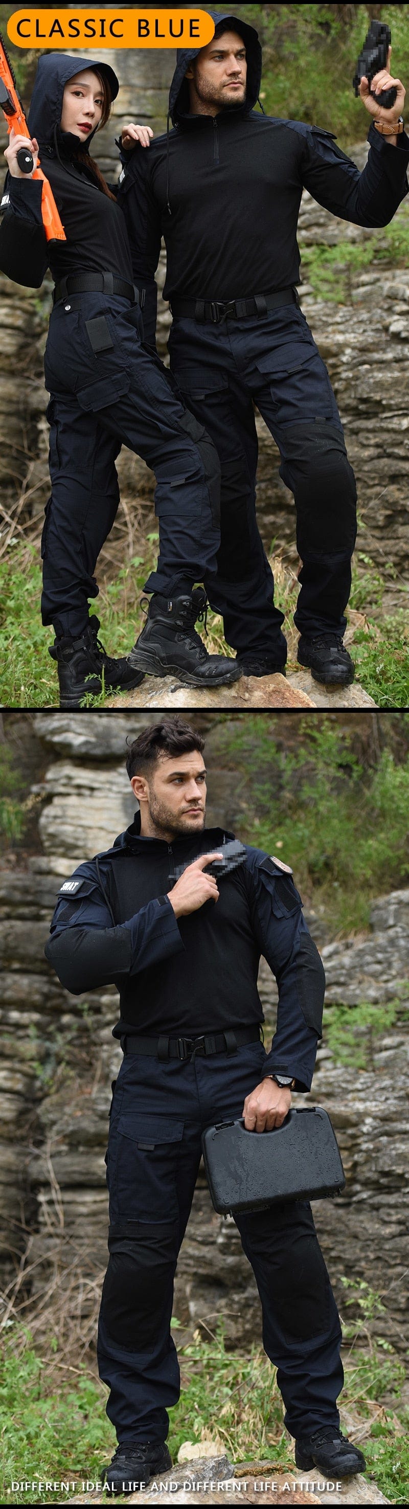 Tactical Uniform Pants and Shirt with Pads Outdoor Clothing  BushLine