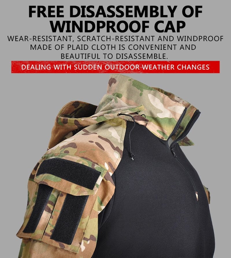 Tactical Uniform Pants and Shirt with Pads Outdoor Clothing  BushLine
