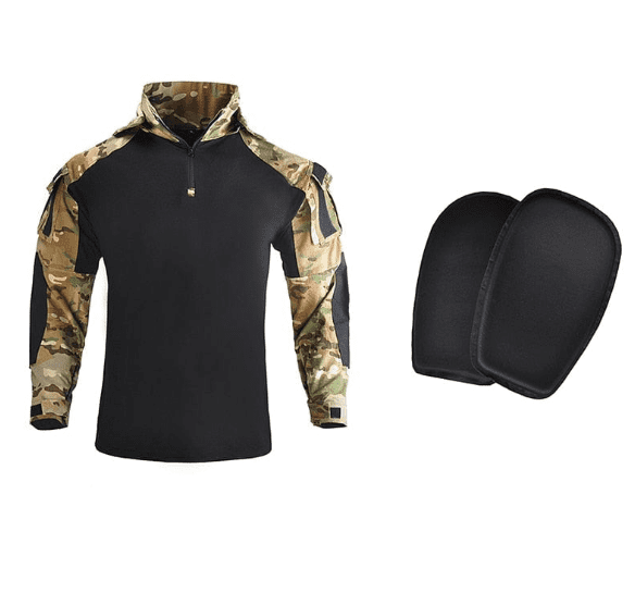Tactical Uniform Pants and Shirt with Pads Outdoor Clothing  BushLine
