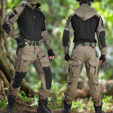Tactical Uniform Pants and Shirt with Pads Outdoor Clothing  BushLine