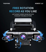 TiESFONG i7pro 4CH GPS Radar Dash Cam 360 24H Parking Monitor Smart Technology  