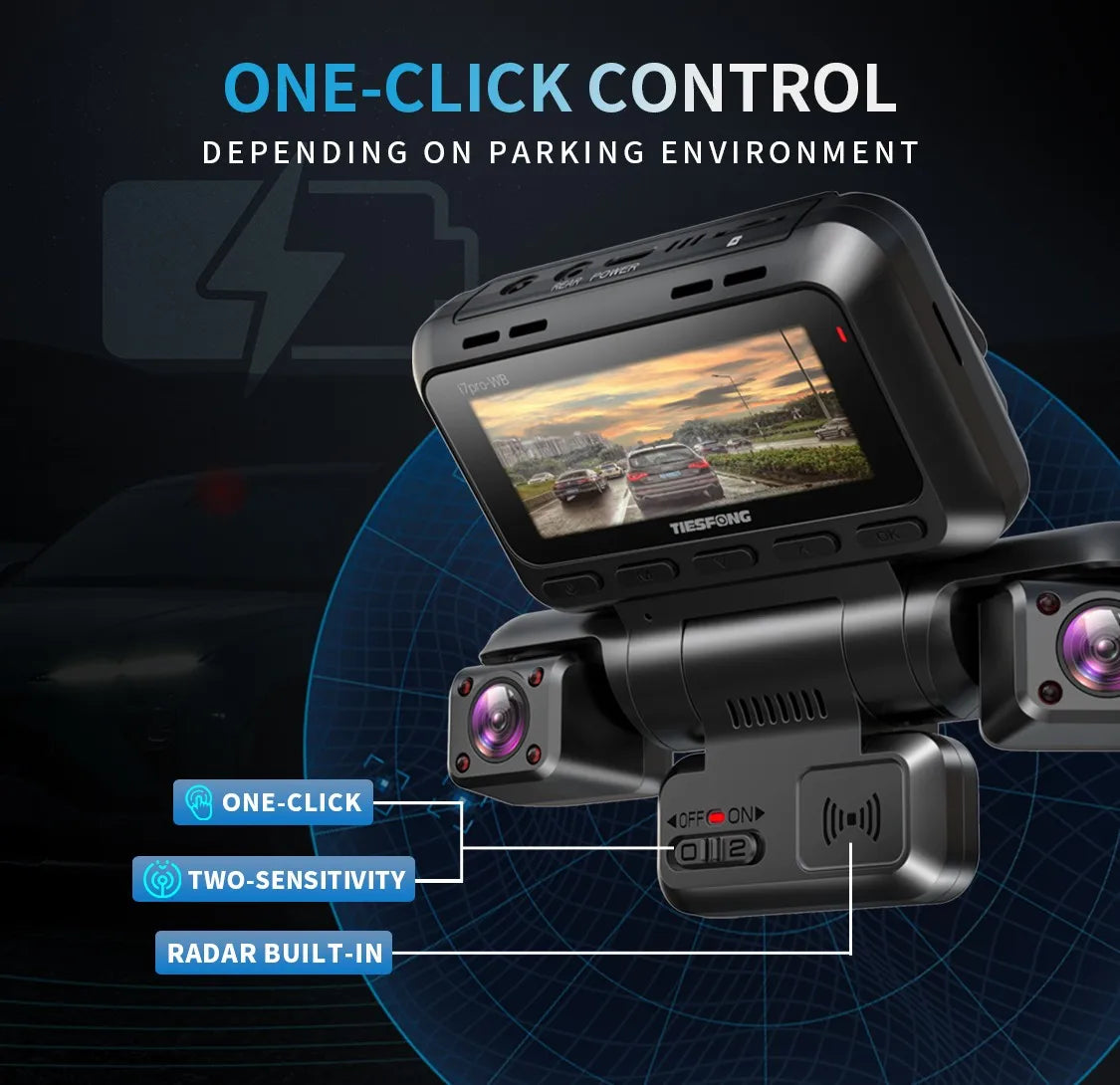 TiESFONG i7pro 4CH GPS Radar Dash Cam 360 24H Parking Monitor Smart Technology  BushLine