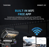 TiESFONG i7pro 4CH GPS Radar Dash Cam 360 24H Parking Monitor Smart Technology  BushLine