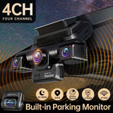 TiESFONG i7pro 4CH GPS Radar Dash Cam 360 24H Parking Monitor Smart Technology  BushLine