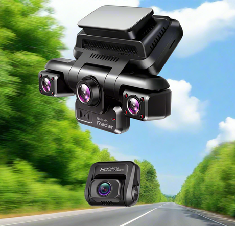 TiESFONG i7pro 4CH GPS Radar Dash Cam 360 24H Parking Monitor