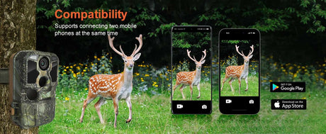 Trail Camera Wi-Fi 4K 48MP Night Vision 0.05s Motion Activated Security Cameras  