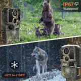 Trail Camera Wi-Fi 4K 48MP Night Vision 0.05s Motion Activated Security Cameras  BushLine