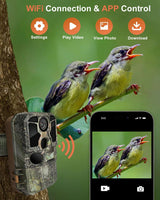Trail Camera Wi-Fi 4K 48MP Night Vision 0.05s Motion Activated Security Cameras  BushLine
