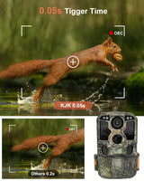 Trail Camera Wi-Fi 4K 48MP Night Vision 0.05s Motion Activated Security Cameras  BushLine