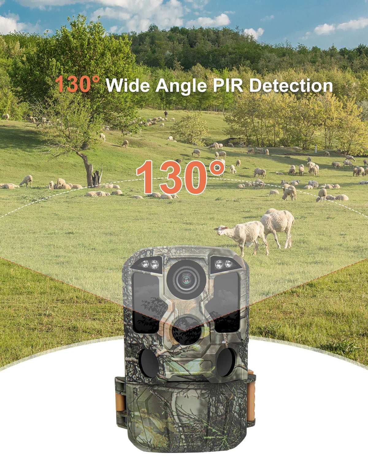 Trail Camera Wi-Fi 4K 48MP Night Vision 0.05s Motion Activated Security Cameras  BushLine