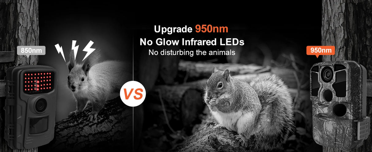 Trail Camera WiFi 4K 48MP Infrared Night Vision 0.05s Motion Activated Security Cameras  