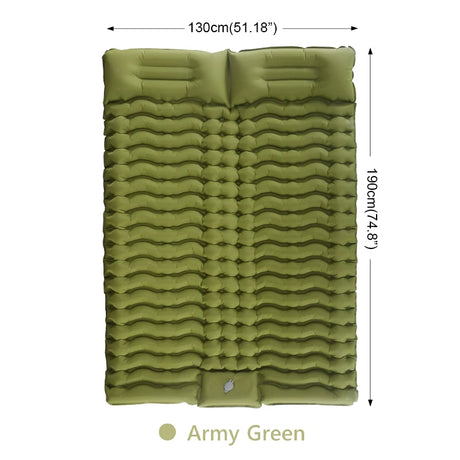 Ultra-Light Self-Inflating Double Mattress with Pillow Air Bed Camping Equipment  