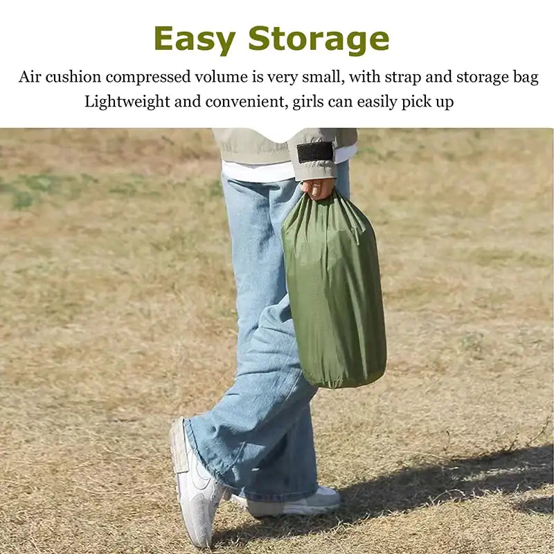 Ultra-Light Self-Inflating Double Mattress with Pillow Air Bed Camping Equipment  