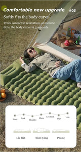 Ultra-Light Self-Inflating Double Mattress with Pillow Air Bed Camping Equipment  