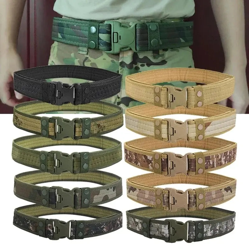 Unisex 130cm Canvas Belt-Quick-Release tacticle clothing  